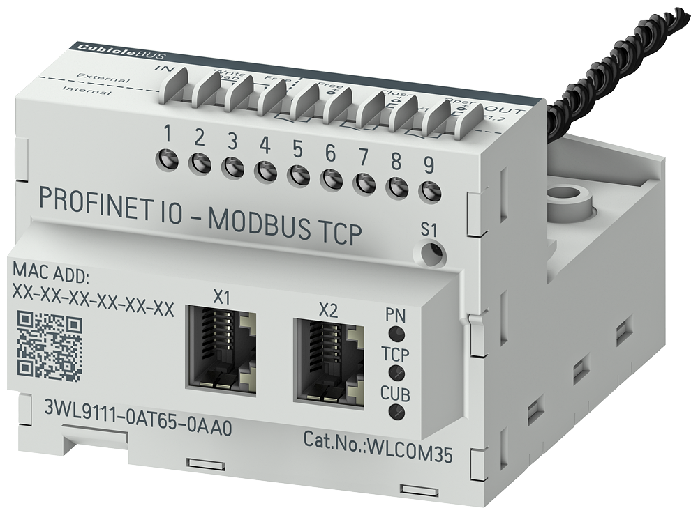 3WL9111-0AT65-0AA0 Accesorios: interruptor automático 3WL, módulo de comunicación COM35 PROFINET IO