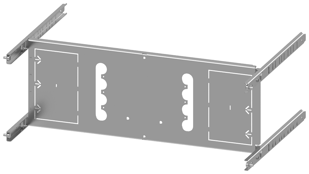 8PQ6000-8BA06 SIVACON S4, placa de montaje, 3VA12 (250 A), de 4 polos, zócalo para enchufables