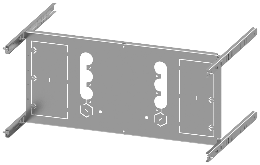 8PQ6000-8BA25 Juego montaje 3VA23 400A 4P H250 B600 Horizontal