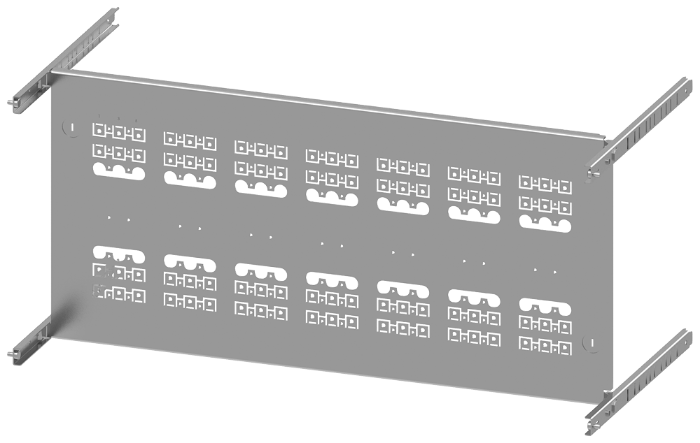 8PQ6000-8BA47 SIVACON S4, placa de montaje, 3VA10 (100 A), de 3 polos, montaje fijo, zóca