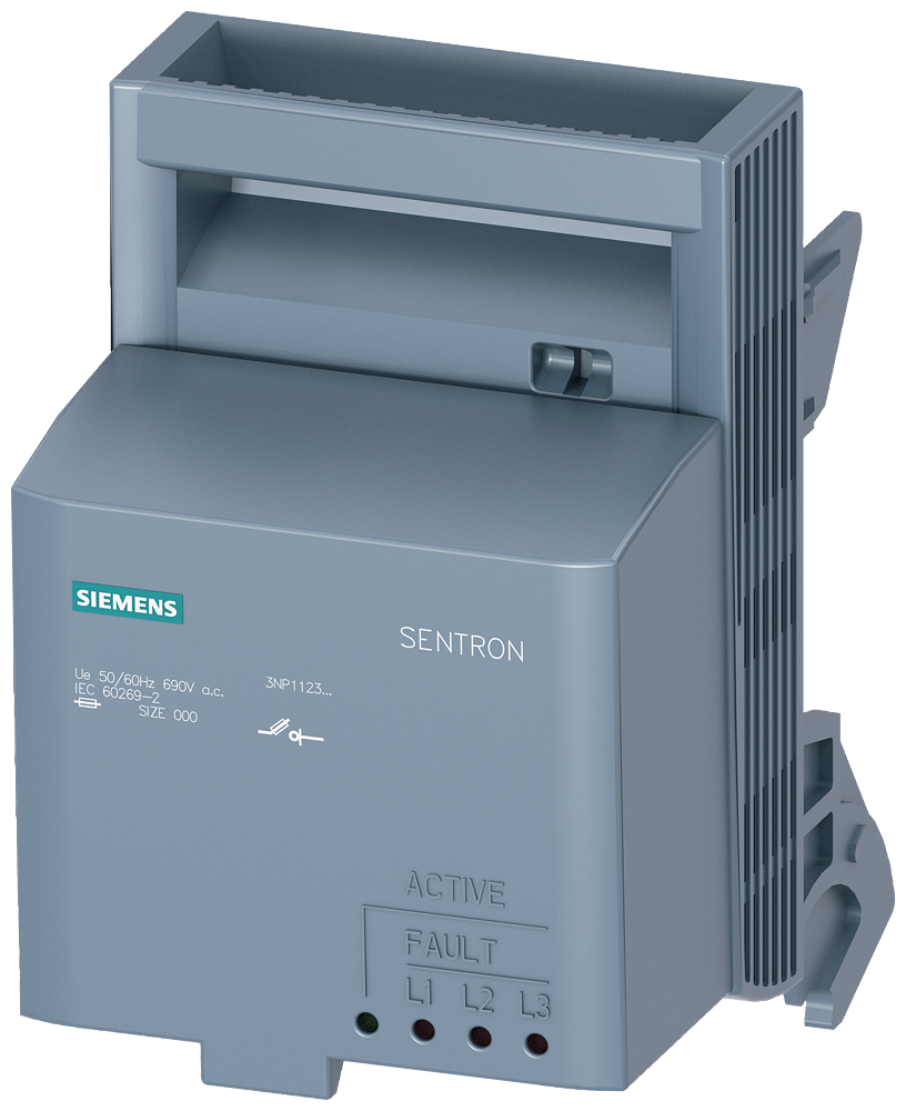 3NP1923-1GB45 Maneta con EFM15, para tamaño NH000, de 3 polos, 220-440 V DC, accesor