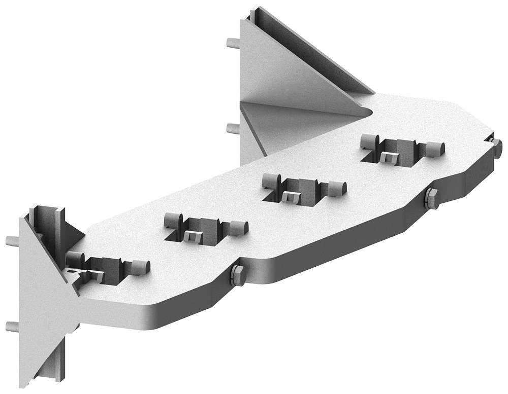 8PQ4000-0BA63 Soporte emb.vert.2x40x10mm 4Ud