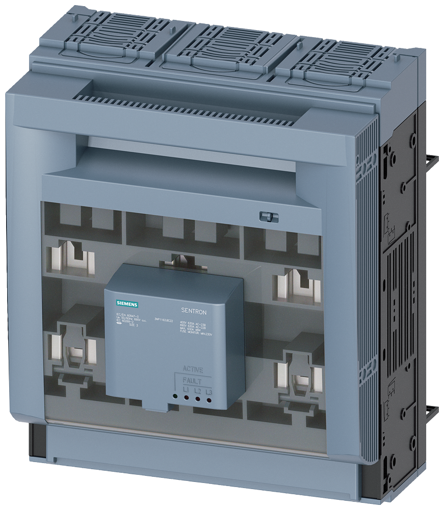 3NP1163-1BC22 SENTRON, interruptor-seccionador-fusible 3NP1, de 3 polos, NH3, 630 A