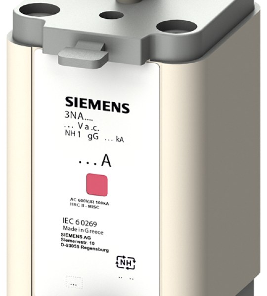 3NA6130 Cartucho de fusibles NH, NH1, In: 100 A, gG, Un AC: 500 V, Un DC: 440 V