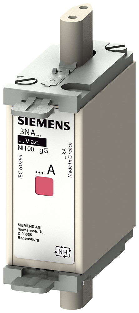 3NA6820 Cartucho de fusibles NH, NH000, In: 50 A, gG, Un AC: 500 V, Un DC: 250 V
