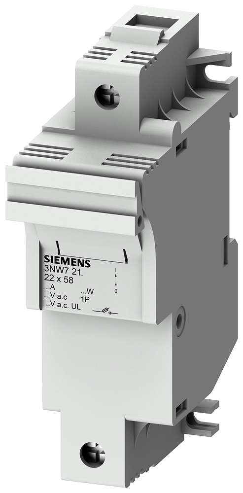 3NW7211 Base portafusible carril 22x58mm 1P 100A 690V