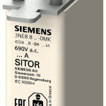 3NE8824-0MK Cartucho fusible SITOR, con contactos de cuchilla, NH000, In: 160 A, aR, Un AC: 