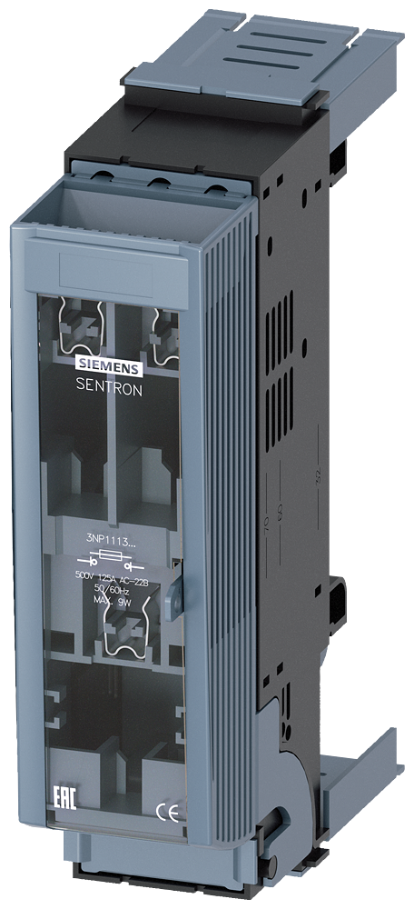 3NP1113-1BC20 SENTRON, interruptor-seccionador-fusible 3NP1, de 3 polos, NH000 estrecho, 125 A