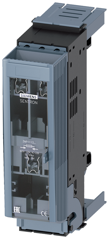 3NP1113-1BC26 SENTRON, interruptor-seccionador-fusible 3NP1, de 3 polos, NH000 estrecho, 125 A