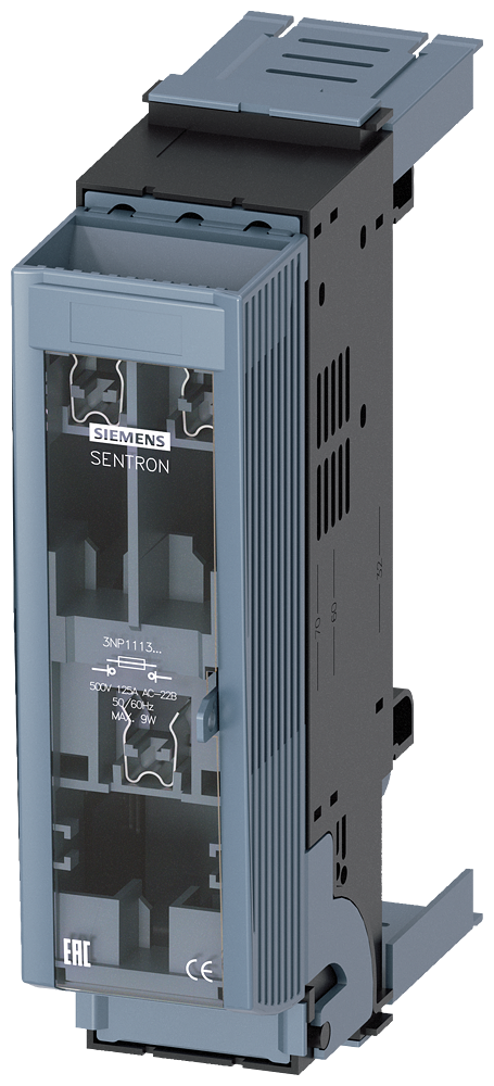 3NP1113-2BC26 SENTRON, interruptor-seccionador-fusible 3NP1, de 3 polos, NH000 estrecho, 125 A