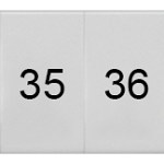 8WH8120-3AB35 Plaquita de inscripción, frente, con 31-40, vertical, ancho de borne: 6,2 m