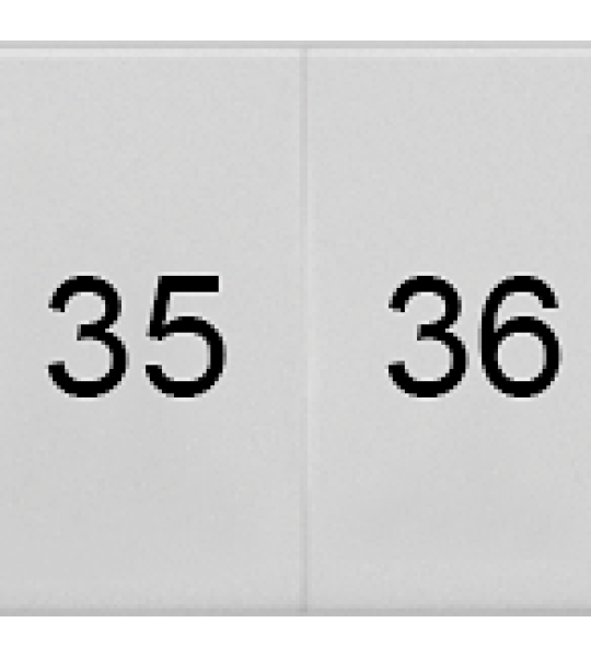 8WH8120-3AB35 Plaquita de inscripción, frente, con 31-40, vertical, ancho de borne: 6,2 m