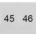 8WH8120-3AB45 Plaquita de inscripción, frente, con 41-50, vertical, ancho de borne: 6,2 m