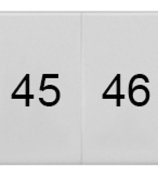 8WH8120-3AB45 Plaquita de inscripción, frente, con 41-50, vertical, ancho de borne: 6,2 m