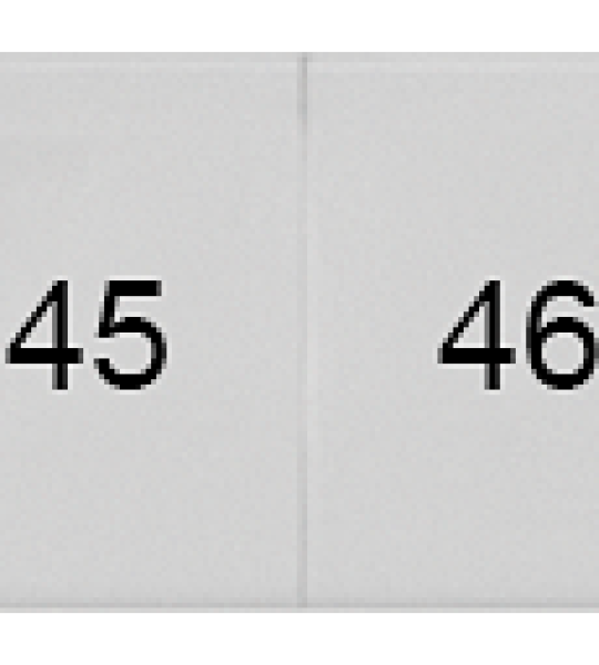 8WH8120-4AB45 Plaquita de inscripción, frente, con 41-50, vertical, ancho de borne: 8,2 m