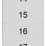 8WH8140-1AB15 Plaquita de inscripción, frente, con 11-20, horizontal, ancho de borne: 4,2&amp;nbsp