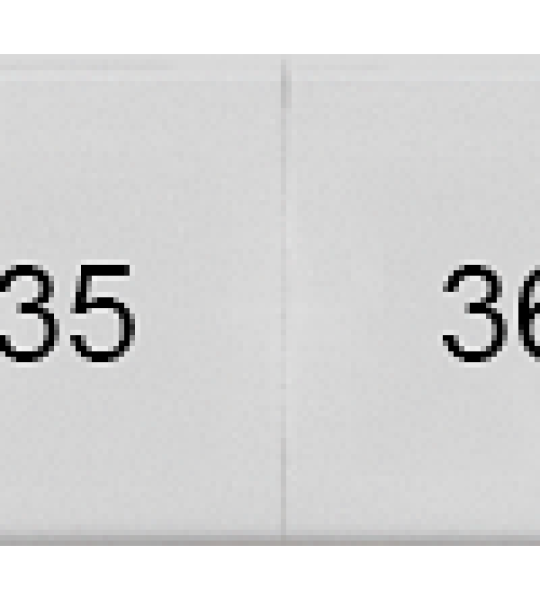 8WH8120-5AB35 Plaquita de inscripción, frente, con 31-40, vertical, ancho de borne: 10,2 mm