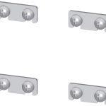 8GK9910-0KK32 ALPHA 630 DIN, chapa de unión para montantes, Profundidad = 250/320 mm (1 juego 
