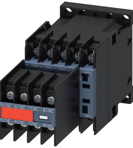 3RH2244-4BW40 Contactor auxiliar, 4 NA, 48 V DC, S00, conexión de cable tipo ojal
