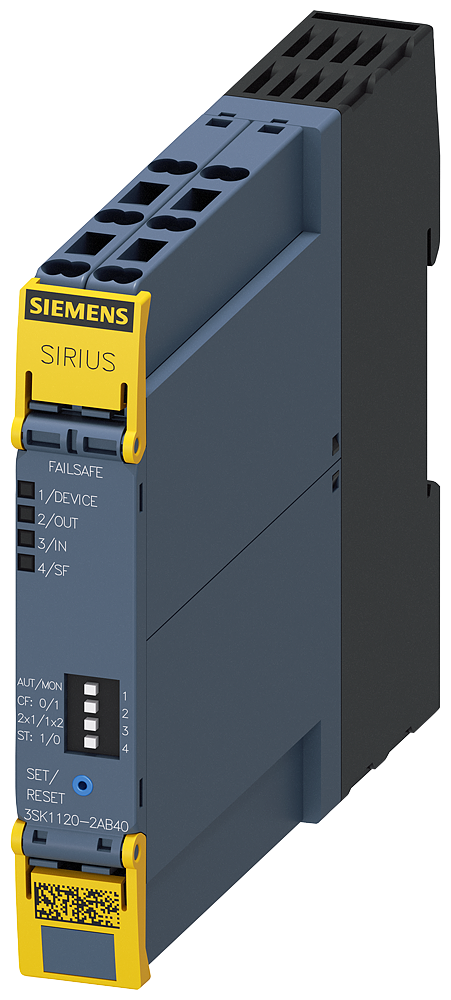 3SK1120-2AB40 Módulo de seguridad SIRIUS, módulo base, serie Advanced, 1 circuito de habilitac
