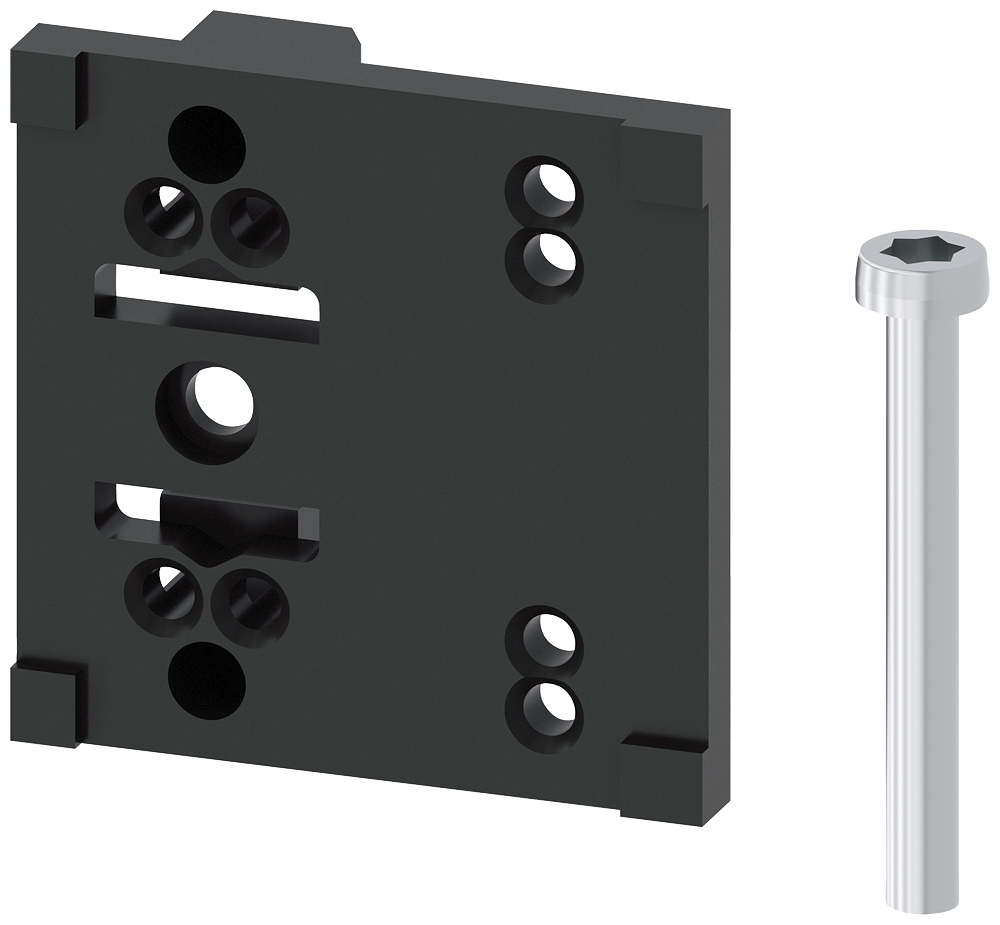 3SX5100-1A Placa de montaje, negra, para interruptores de posición de armario eléctrico