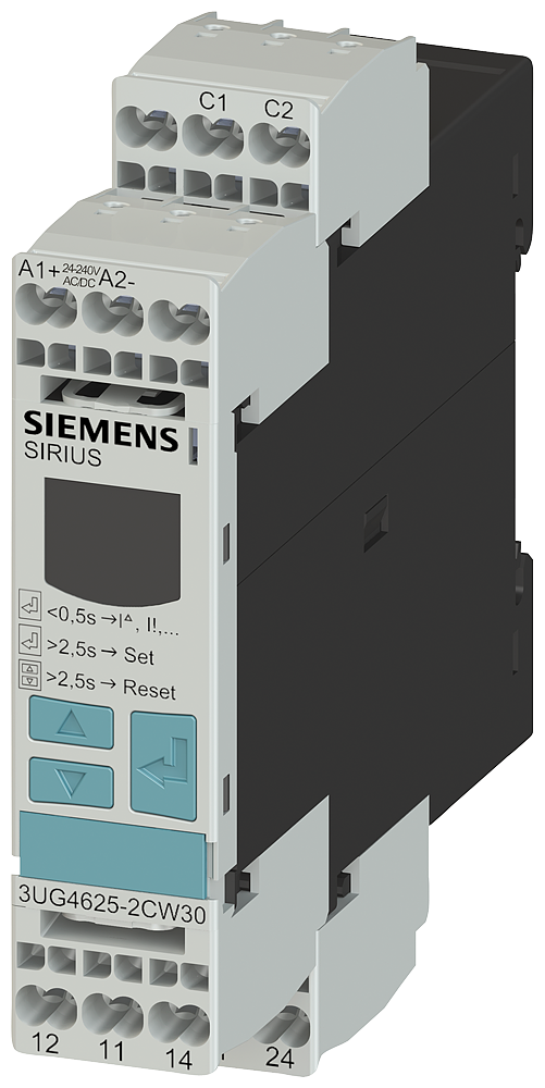 3UG4625-2CW30 Relé de vigilancia, digital, para vigilancia de corriente de defecto (con transf
