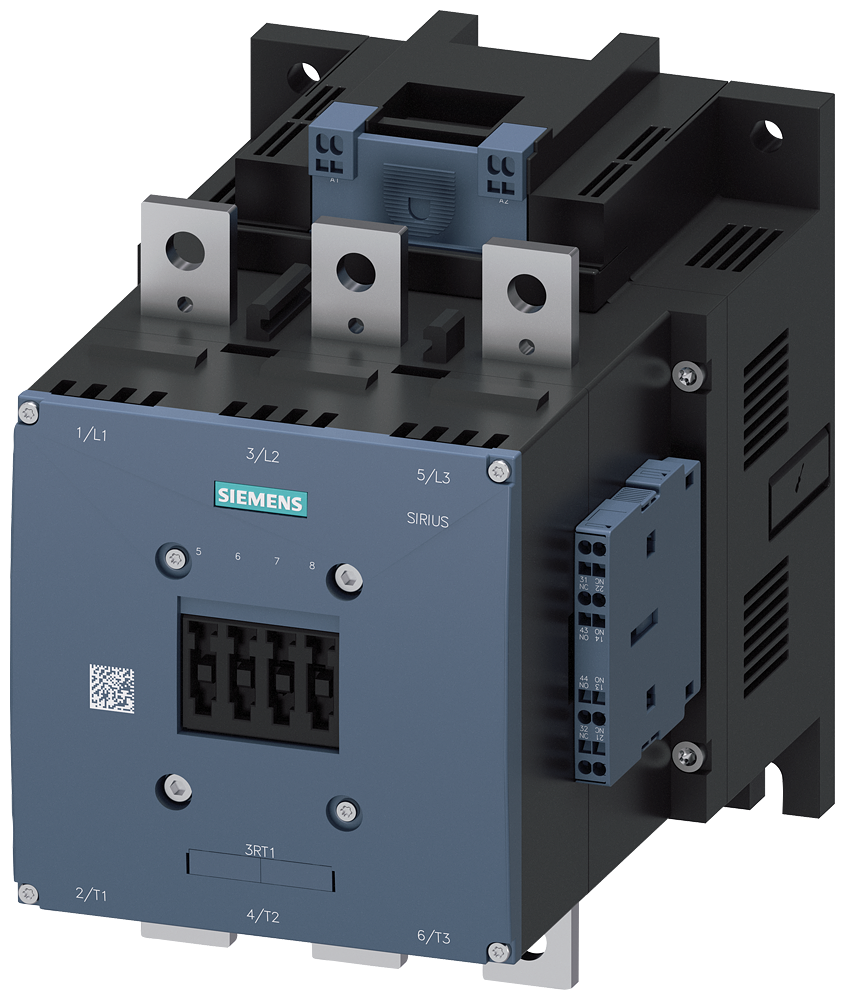 3RT1075-2AP36 Contactor, AC-3e, 400 A/200 kW/400 V, 3 polos, 220-240 V AC/DC, 2 NA + 2 NC, bar