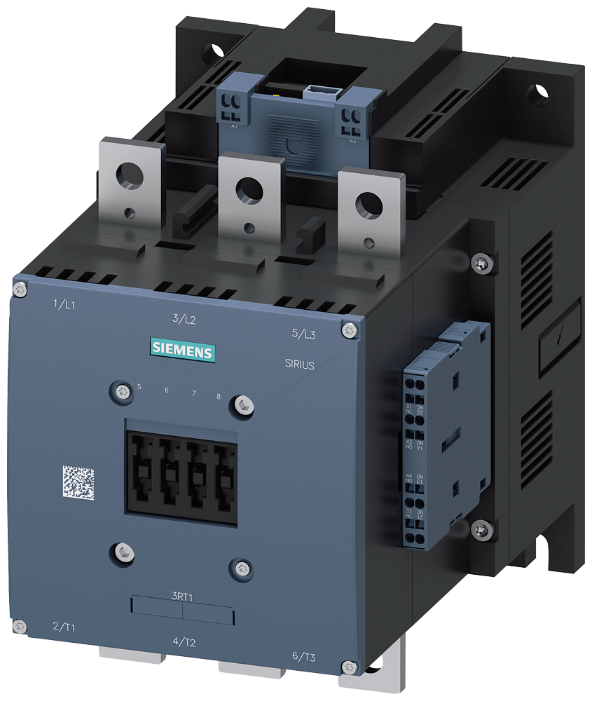 3RT1076-2NF36 Contactor, AC-3e, 500 A/250 kW/400 V, 3 polos, 96-127 V AC/DC, PLC-IN opcional, 