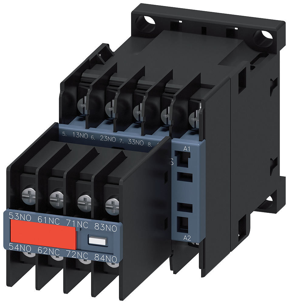 3RH2262-4AK60 Contactor auxiliar, 6 NA + 2 NC, 110 V AC/50 Hz, 120 V AC/60 Hz, S00, conexión d