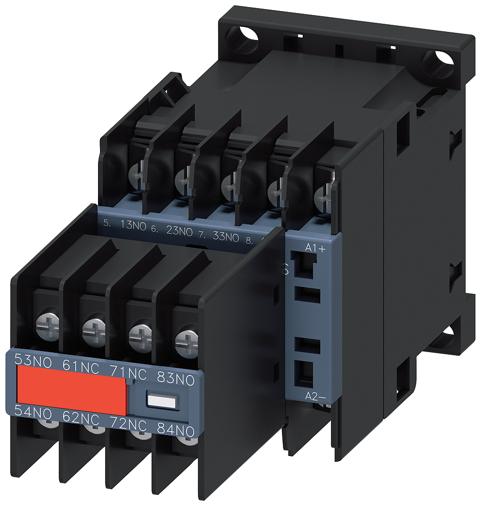3RH2262-4BW40 Contactor auxiliar, 6 NA + 2 NC, 48 V DC, S00, conexión de cable tipo ojal