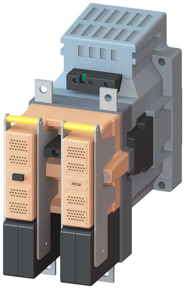 3TC5617-0AB4 Contactor tam. 12, 2 polos DC-3 y 5, 400 A, blq. contactos aux. 22 (2 NA + 2 NC)