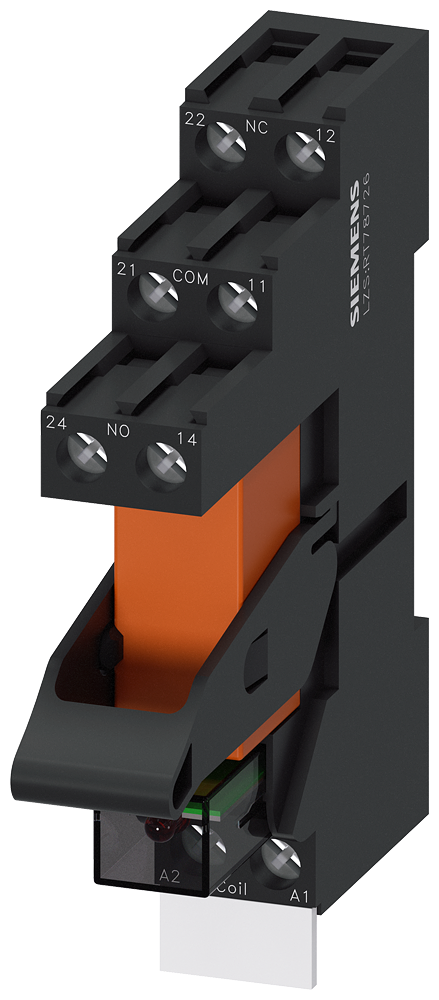 LZS:RT3B4S15 Relé enchufable, aparato completo, 115 V AC, 1 CO, módulo de LED, rojo, zócalo