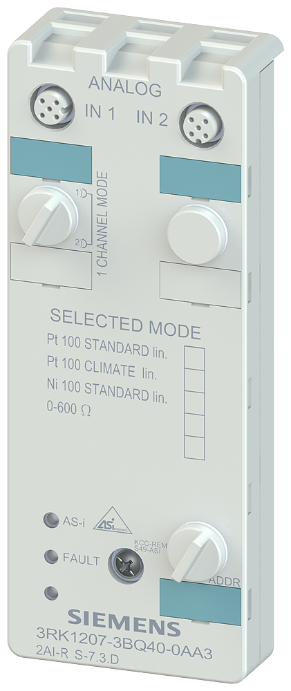 3RK1207-3BQ40-0AA3 Módulo ASI K60 2EA PT100 Ni100, 0-600 Ohm IP67