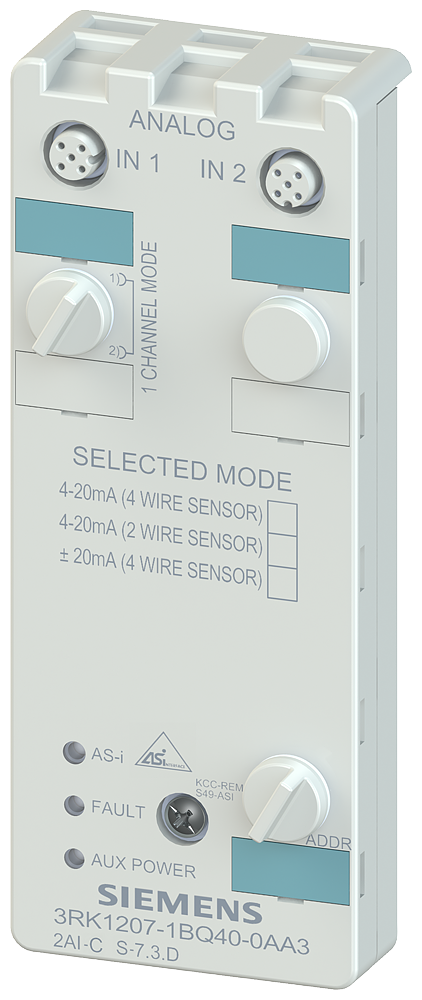 3RK1207-1BQ40-0AA3 Módulo ASI K60 2EA 4-20 mA, +/- 20 mA IP67