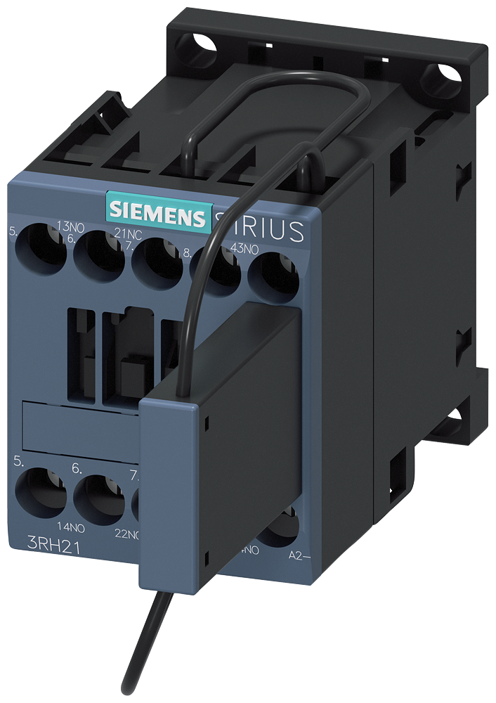 3RH2122-1KM40-0LA4 Contactor auxiliar, 2 NA + 1 NC, 220 V DC, S00, bornes de tornillo, con diodo su