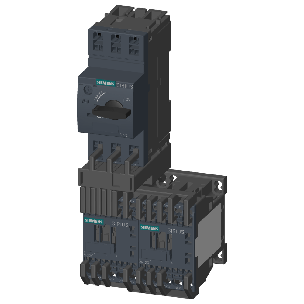 3RA2210-0KE15-2BB4 Derivación a motor, arrancador inversor, S00, 0,9-1,25 A, 24 V DC, 150 kA