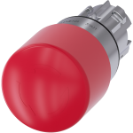 3SU1050-1GB20-0AA0 Pulsador de seta de parada de emergencia, 22 mm, redondo, metal, brillante, rojo