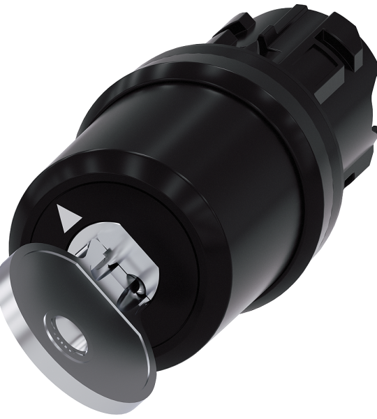 3SU1000-5QF01-0AA0 Interruptor de llave BKS, 22 mm, redondo, plástico, extracción de llave en O