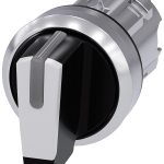 3SU1052-2BP60-0AA0 Selector, iluminable, 22 mm, redondo, metal, brillante, blanco