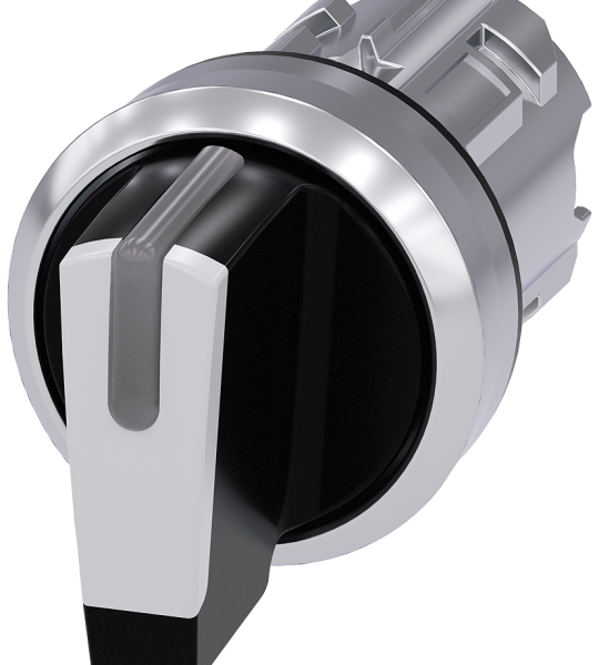 3SU1052-2BP60-0AA0 Selector, iluminable, 22 mm, redondo, metal, brillante, blanco
