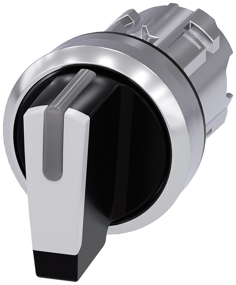 3SU1052-2BP60-0AA0 Selector, iluminable, 22 mm, redondo, metal, brillante, blanco