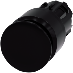 3SU1000-1AA10-0AA0 Pulsador de seta, 22 mm, redondo, plástico, negro, 30 mm