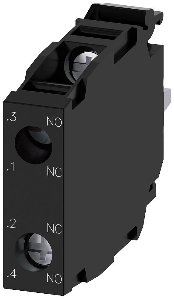 3SU1400-1AA10-1QA0 Módulo de contactos con 2 contactos, 1 NA + 1 NC, contactos dorados, bornes de t