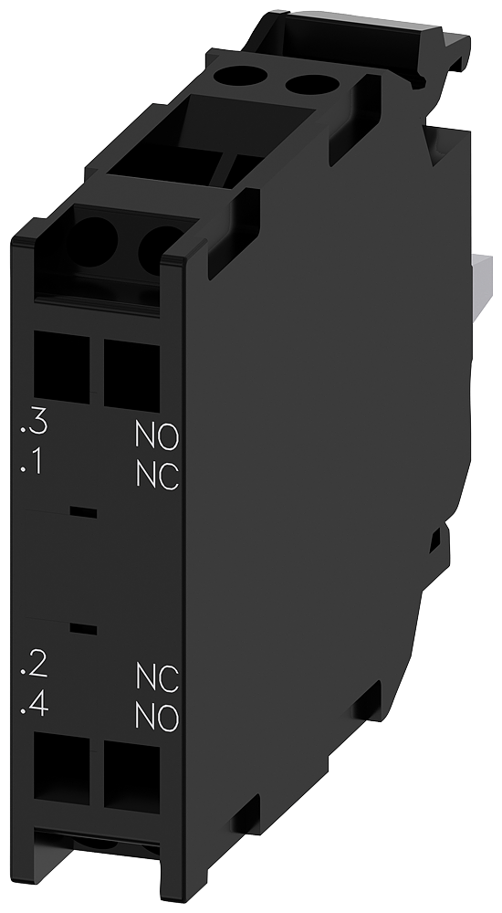 3SU1400-1AA10-3QA0 Módulo de contactos con 2 contactos, 1 NA + 1 NC, contactos dorados, bornes de r