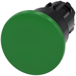 3SU1000-1BA40-0AA0 Pulsador de seta, 22 mm, redondo, plástico, verde