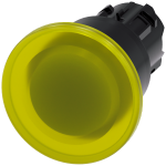 3SU1001-1BA30-0AA0 Pulsador de seta, iluminado, 22 mm, redondo, plástico, amarillo, 40 mm