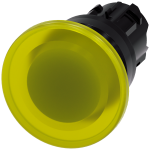 3SU1001-1BD30-0AA0 Pulsador de seta, iluminado, 22 mm, redondo, plástico, amarillo, 40 mm
