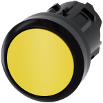 3SU1000-0AB30-0AA0 Pulsador, 22 mm, redondo, plástico, amarillo, botón
