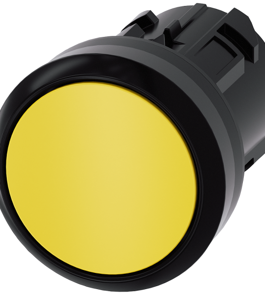 3SU1000-0AA30-0AA0 Pulsador, 22 mm, redondo, plástico, amarillo, botón