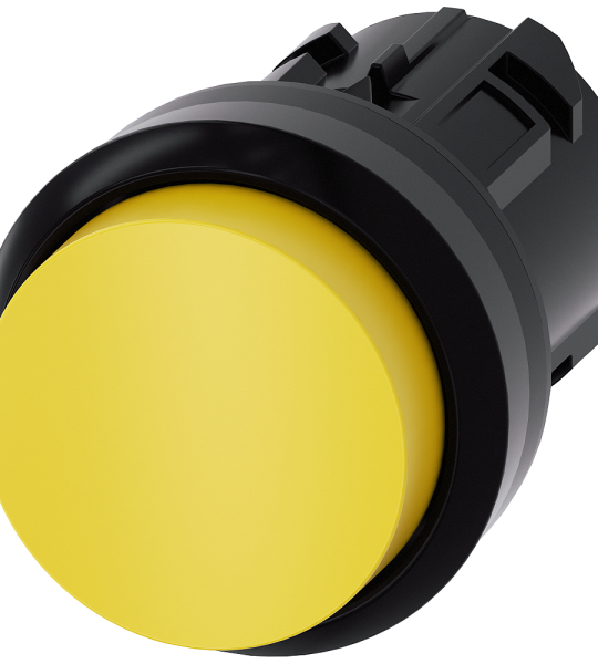 3SU1000-0BB30-0AA0 Pulsador, 22 mm, redondo, plástico, amarillo, botón